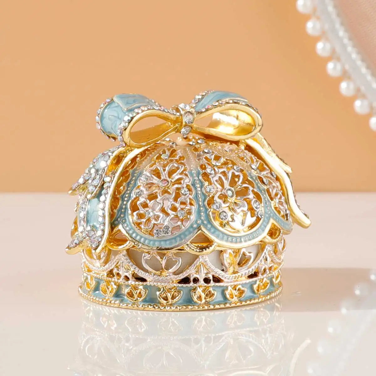 Crown of Elegance and Luxury: Ornately crafted ring boxes to add a luxurious touch to any occasion. Available in two colors.